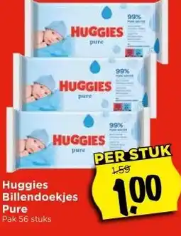 Vomar Voordeelmarkt Huggies Billendoekjes Pure aanbieding