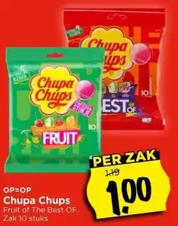 Vomar Voordeelmarkt OP=OP Chupa Chups Fruit of The Best OF. aanbieding