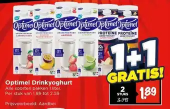 Vomar Voordeelmarkt Optimel Drinkyoghurt Alle soorten pakken 1 liter. Per stuk van 1.89 tot 2.59 aanbieding