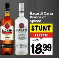 Vomar Voordeelmarkt Bacardi Carta Blanca of Spiced aanbieding