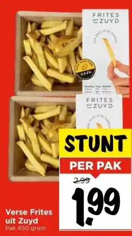 Vomar Voordeelmarkt Verse Frites uit Zuyd Pak 450 gram aanbieding