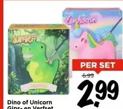 Vomar Voordeelmarkt Dino of Unicorn Gips- en Verfset aanbieding