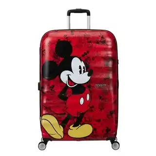 Travelbags American Tourister Wavebreaker Disney Spinner 77/28 TSA mickey comics red aanbieding