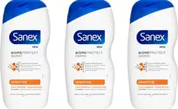 Bol.com Sanex Douchegel Dermo Sensitive - Voordeelverpakking 3 x 500 ml aanbieding