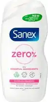 Bol.com 6x Sanex Douchegel - 500ml - zero% hypoallergenic gevoelige huid aanbieding