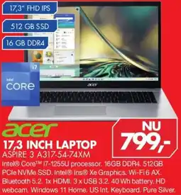 Vobis Acer aspire 3 A317-54-74XM aanbieding