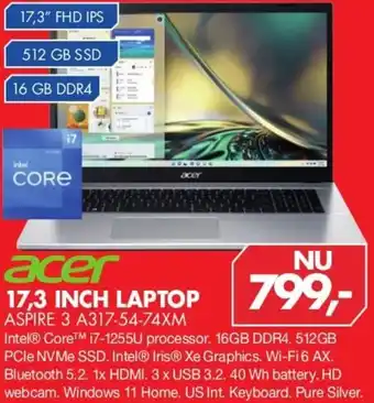 Vobis Acer aspire 3 A317-54-74XM aanbieding