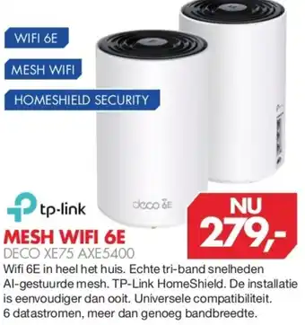 Vobis Tp-link mesh wifi 6E deco XE75 AXE5400 aanbieding