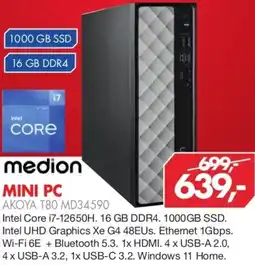 Vobis Medion mini pc AKOYA T80 MD34590 aanbieding