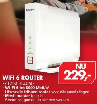 Vobis Wifi 6 router FRITZ!BOX 4060 aanbieding