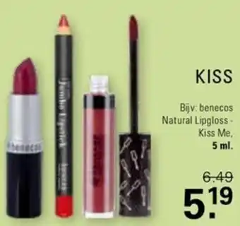 De Online Drogist Benecos natural lipgloss- kiss me aanbieding