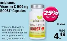 De Online Drogist Unipharma Vitamine C 1000 mg BOOST¹ Capsules aanbieding