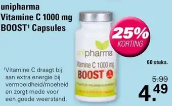 De Online Drogist Unipharma Vitamine C 1000 mg BOOST¹ Capsules aanbieding