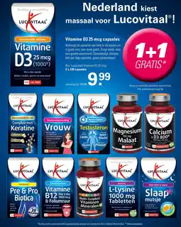 De Online Drogist Lucovitaal vitamine D3 25 mcg capsules aanbieding