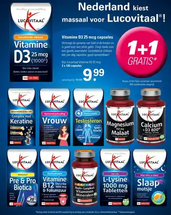 De Online Drogist Lucovitaal vitamine D3 25 mcg capsules aanbieding