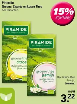 De Online Drogist Piramide Groene, Zwarte en Losse Thee aanbieding