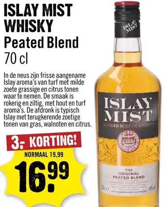 Dirck 3 Islay Mist Whisky Peated Blend aanbieding