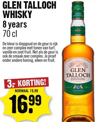 Dirck 3 Glen Talloch Whisky 8 years aanbieding