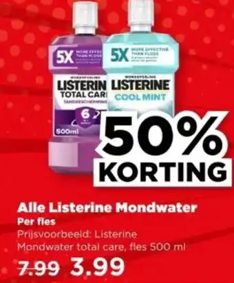 PLUS Alle Listerine Mondwater aanbieding