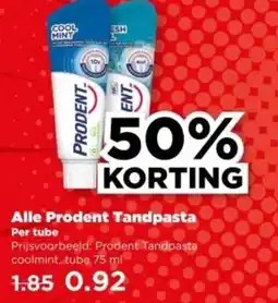 PLUS Alle Prodent Tandpasta aanbieding