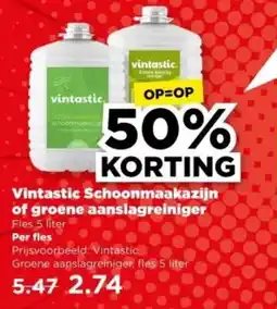 PLUS Vintastic Schoonmaakazijn of groene aanslagreiniger aanbieding