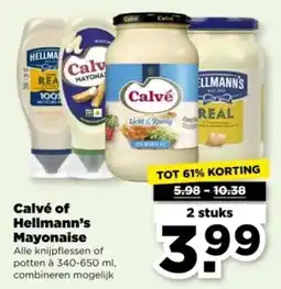 PLUS Calvé of Hellmann's Mayonaise aanbieding