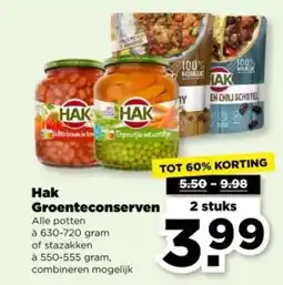 PLUS Hak Groenteconserven aanbieding