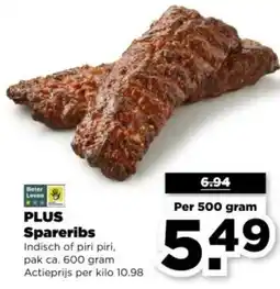 PLUS PLUS Spareribs aanbieding