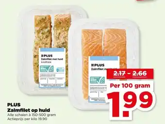 PLUS PLUS Zalmfilet op huid aanbieding