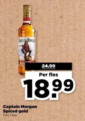 PLUS Captain Morgan Spiced gold aanbieding