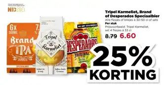 PLUS Tripel Karmeliet, Brand of Desperados Speciaalbier aanbieding