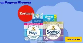 Bol.com op Page en Kleenex aanbieding