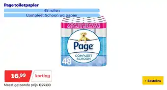 Bol.com Page toiletpapier aanbieding