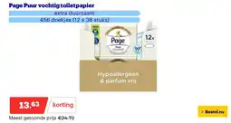 Bol.com Page Puur vochtig toiletpapier aanbieding