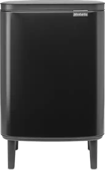 Bol.com Brabantia Bo Hi Prullenbak - 12 liter - Matt Black aanbieding