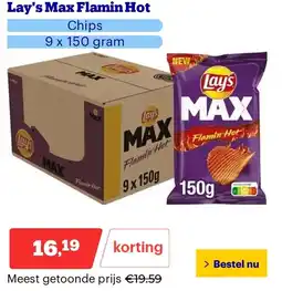 Bol.com Lay's Max Flamin Hot aanbieding