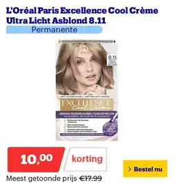 Bol.com L'Oréal Paris Excellence Cool Crème Ultra Licht Asblond 8.11 aanbieding