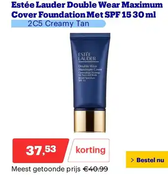 Bol.com Estée Lauder Double Wear Maximum Cover Foundation Met SPF 15 aanbieding