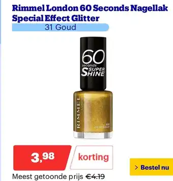 Bol.com Rimmel London 60 Seconds Nagellak Special Effect Glitter aanbieding