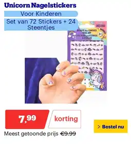 Bol.com Unicorn Nagelstickers aanbieding