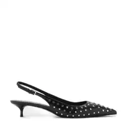 Wehkamp Mango slingback pumps met studs zwart aanbieding