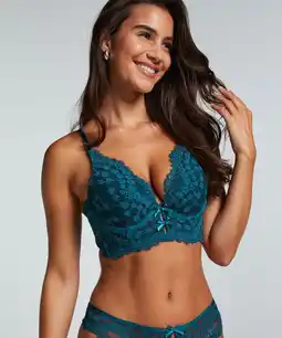 Hunkemoller Hunkemöller Voorgevormde longline beugel bh Astrid Blauw aanbieding