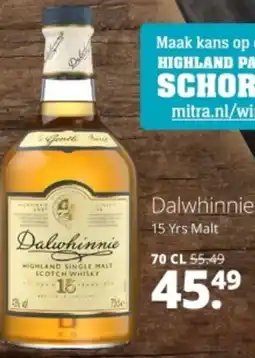 Mitra Dalwhinnie 15 Yrs Malt aanbieding