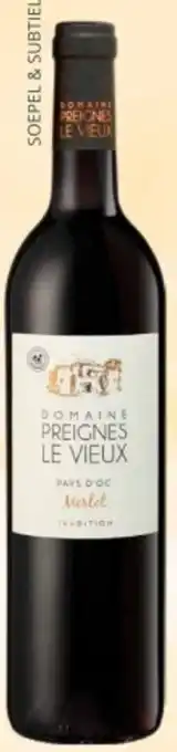 Mitra Preignes Le Vieux Merlot Languedoc Roussillon Vin De Pays D'oc aanbieding