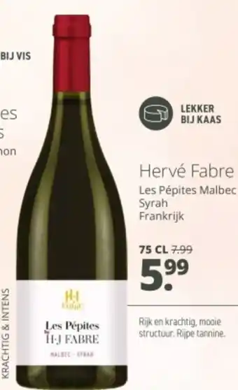 Mitra Hervé Fabre Les Pépites Malbec Syrah aanbieding