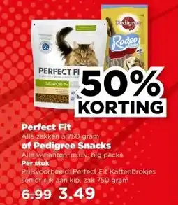 PLUS Perfect Fit of Pedigree Snacks aanbieding