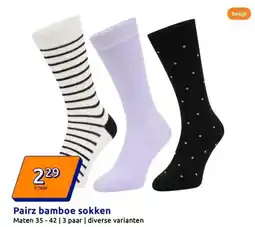 Action Pairz bamboe sokken aanbieding