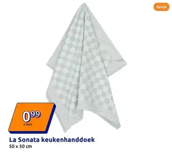 Action La Sonata keukenhanddoek aanbieding