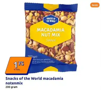 Action Snacks of the World macadamia notenmix aanbieding