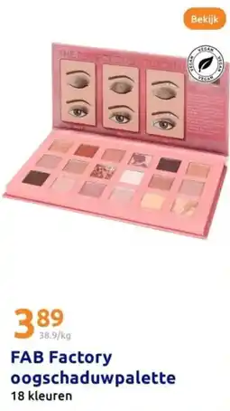 Action FAB Factory oogschaduwpalette aanbieding